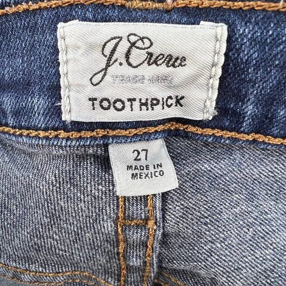 J.Crew Trademark Jeans Women's Toothpick Skinny Size 27(4) Modern Preppy Casual - Picture 5 of 12